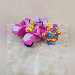 Fisher Price Little People Scooter With Side Wagon Play Set